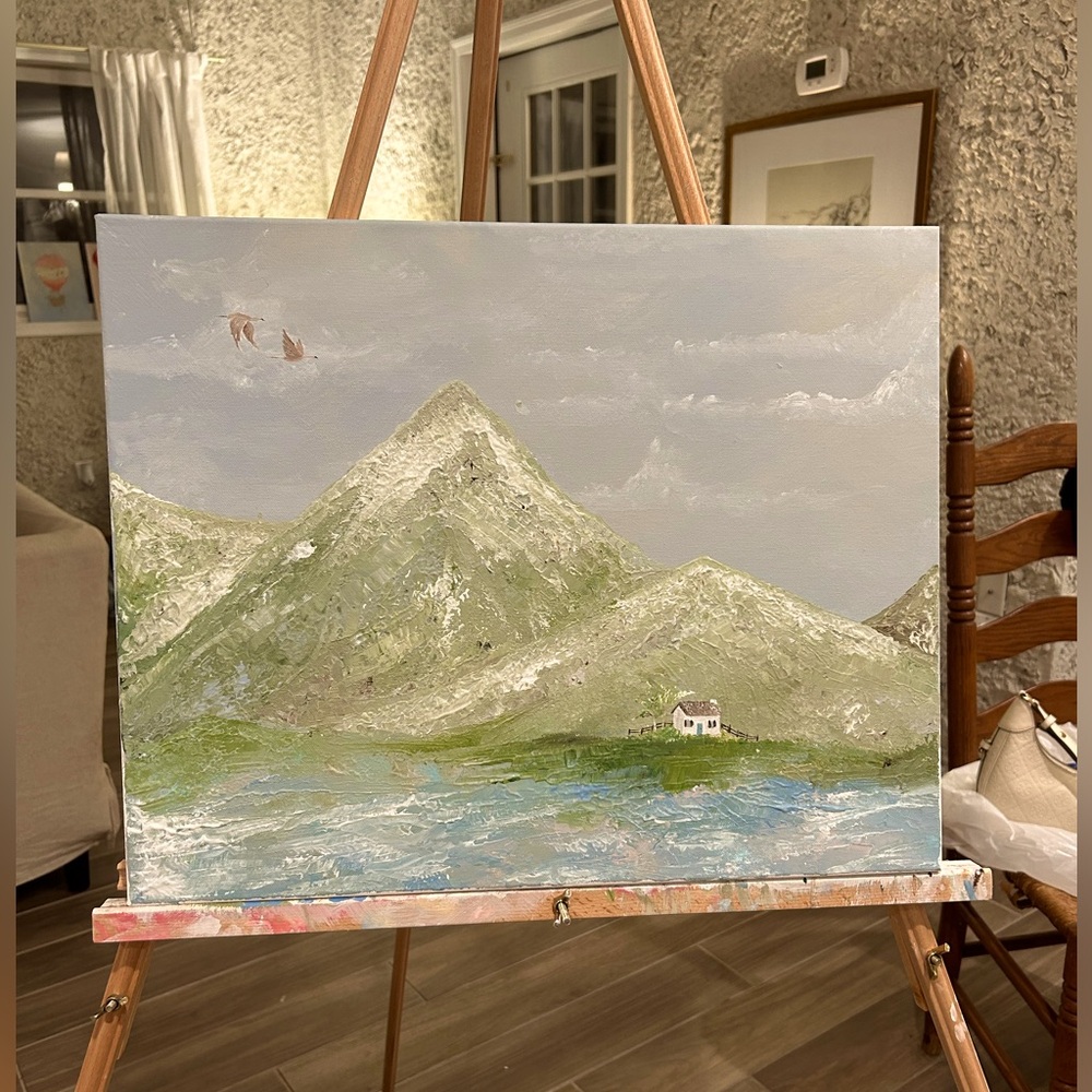 Mountain range painting